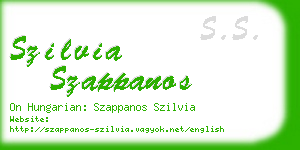 szilvia szappanos business card